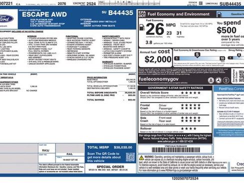 Used 2025 Ford Escape Platinum AWD/4WD image 5