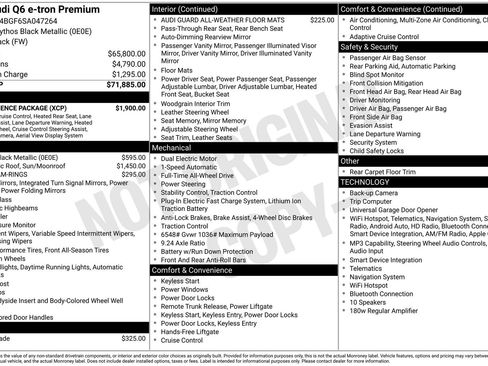 Certified 2025 Audi Q6 e-tron Premium w/ Convenience Package AWD/4WD image 33