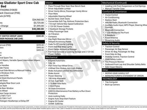 Used 2021 Jeep Gladiator Sport w/ Auxiliary Switch Group image 15