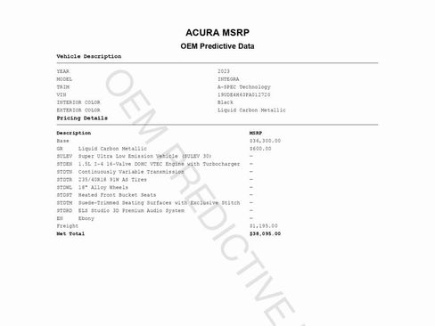 Used 2023 Acura Integra A-Spec image 2