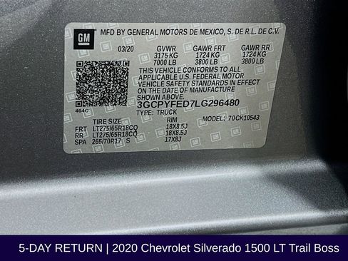 Used 2020 Chevrolet Silverado 1500 LT Trail Boss image 38
