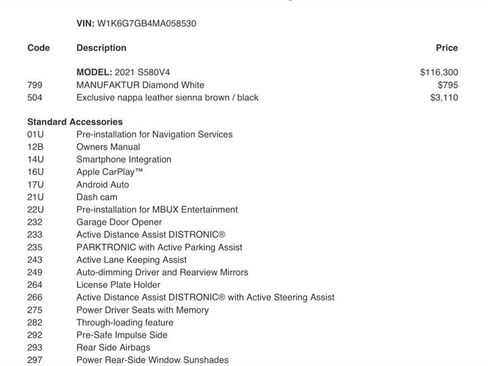 Used 2021 Mercedes-Benz S 580 4MATIC Sedan image 40