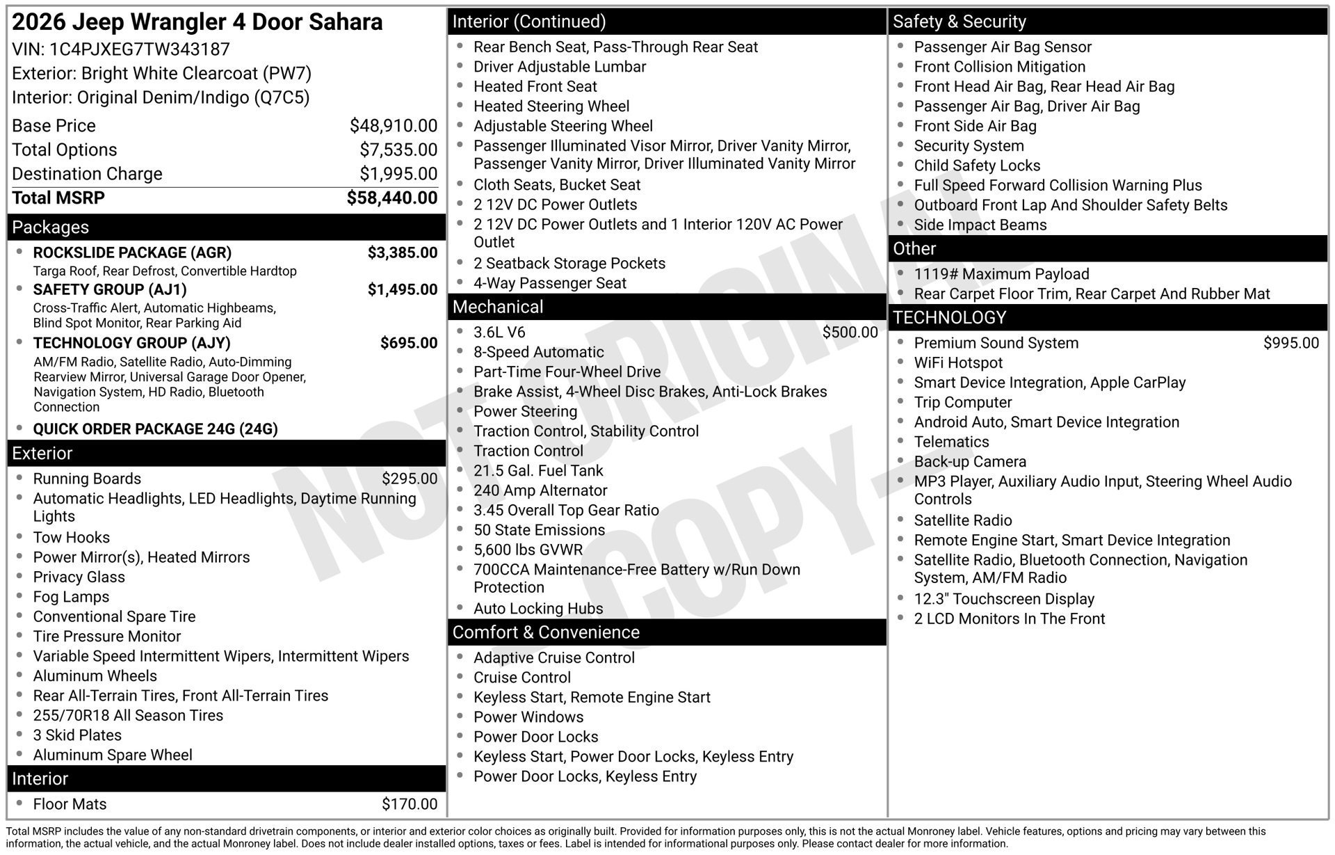 New 2026 Jeep Wrangler Unlimited Sahara w/ Rockslide Package AWD/4WD image 37