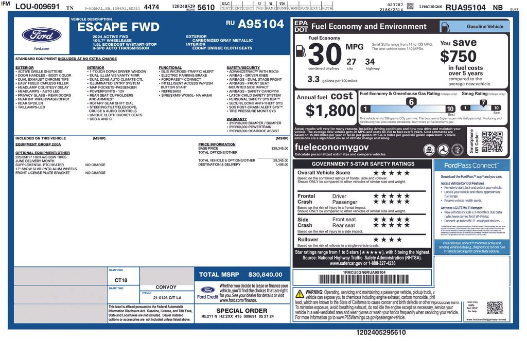 Used 2024 Ford Escape Active FWD image 34