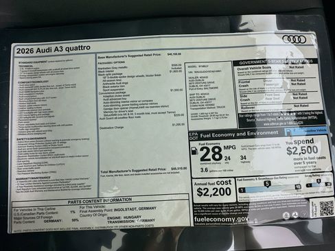 New 2026 Audi A3 2.0T Premium AWD/4WD image 9