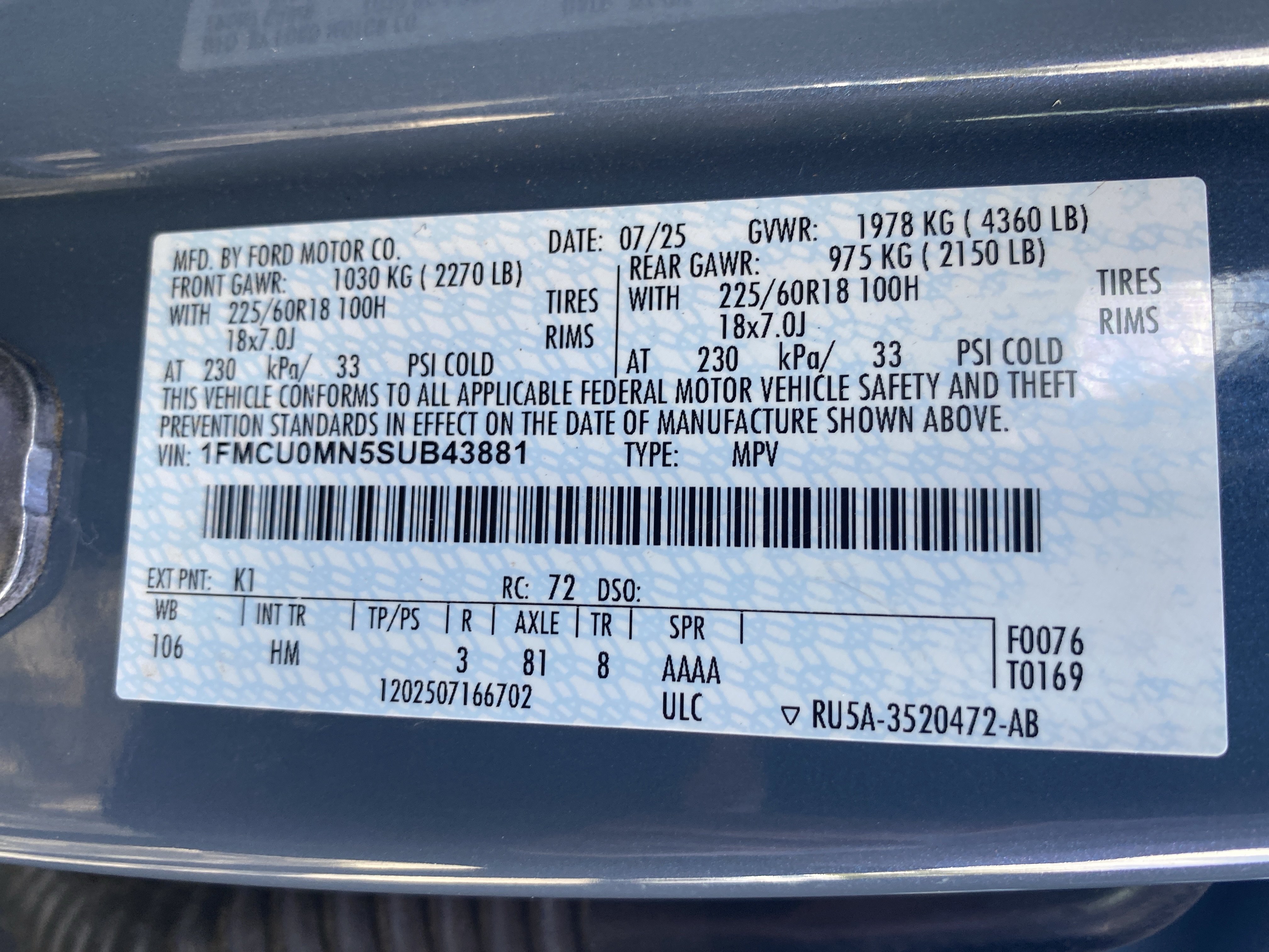 Used 2025 Ford Escape ST-Line FWD image 24