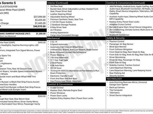 New 2026 Kia Sorento S w/ S Panoramic Sunroof Package image 9