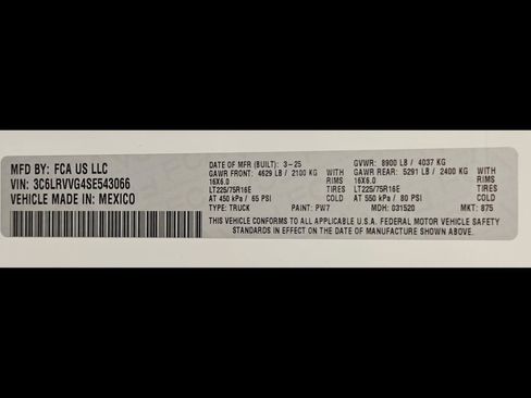 Used 2025 RAM ProMaster 2500 w/ U-Haul Equipment Group FWD image 59