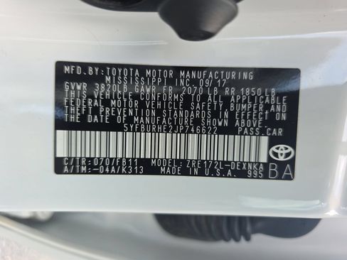 Used 2018 Toyota Corolla LE FWD image 33