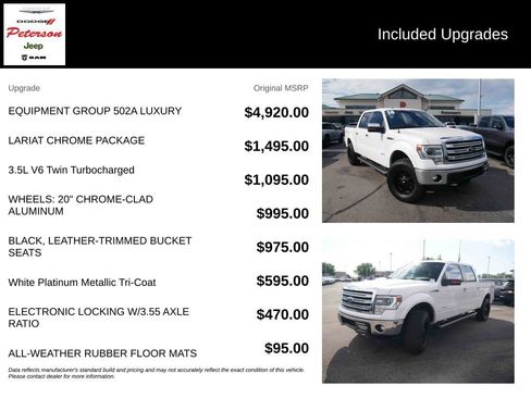Used 2014 Ford F150 Lariat w/ Equipment Group 502A Luxury AWD/4WD image 13