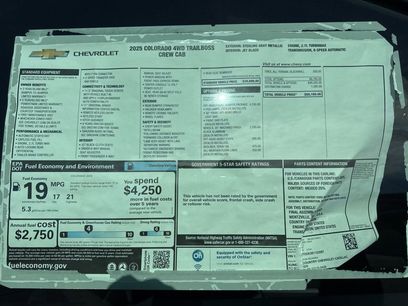 New 2025 Chevrolet Colorado Trail Boss w/ Off-Road Front Bumper Package