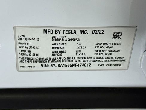 Used 2022 Tesla Model S Plaid image 37