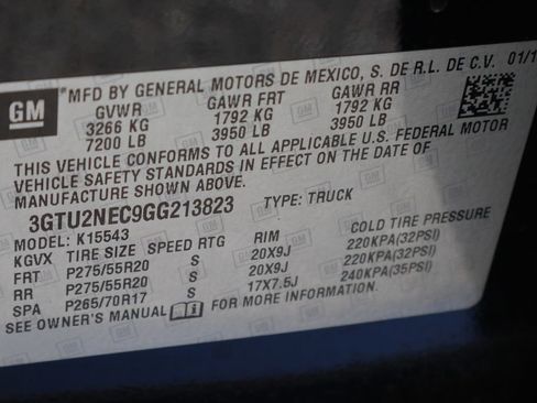 Used 2016 GMC Sierra 1500 SLT w/ Enhanced Driver Alert Package AWD/4WD image 65