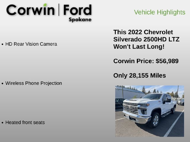 Used 2022 Chevrolet Silverado 2500 LTZ w/ Z71 Off-Road Package AWD/4WD image 12