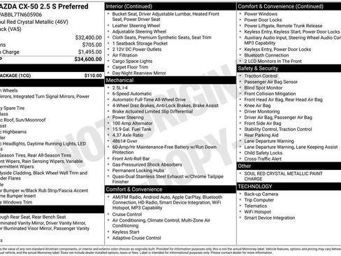 New 2026 MAZDA CX-50 AWD 2.5 S w/ Cargo Package image 3