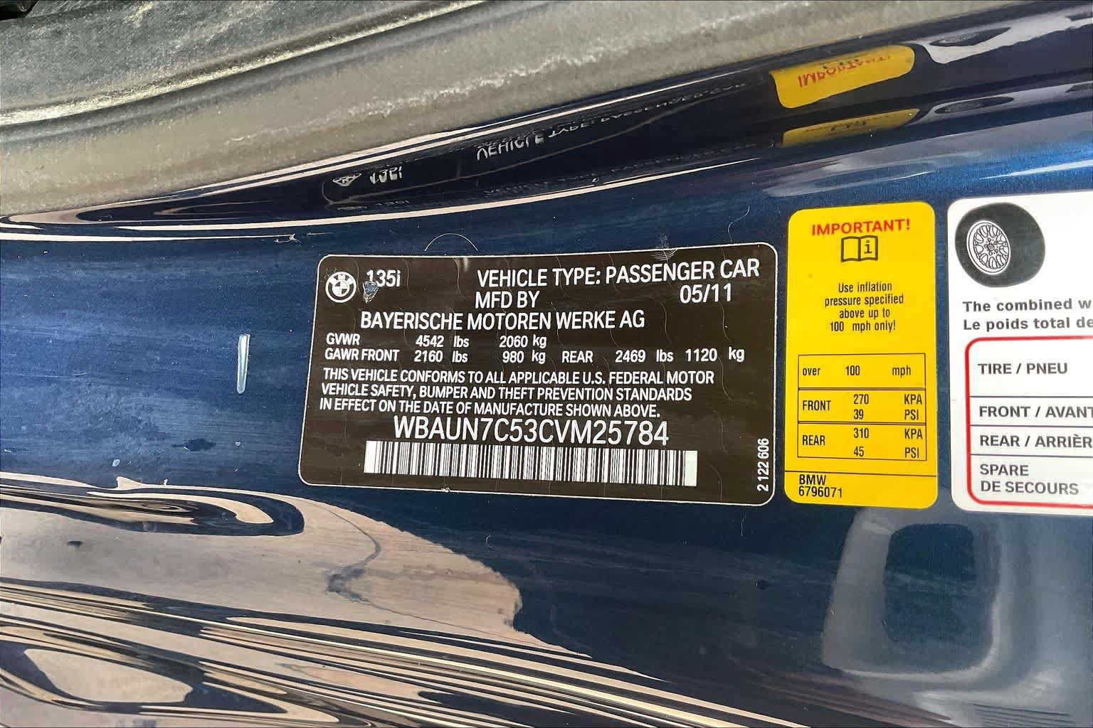 Used 2012 BMW 135i Convertible RWD image 32
