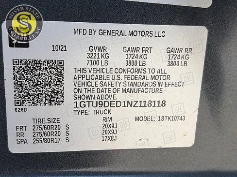 Used 2022 GMC Sierra 1500 SLT w/ SLT Premium Plus Package AWD/4WD image 31
