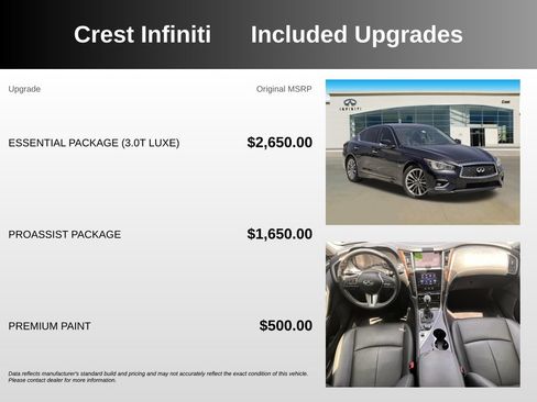 Used 2018 INFINITI Q50 Luxe w/ Essential Package (3.0T Luxe) RWD image 5
