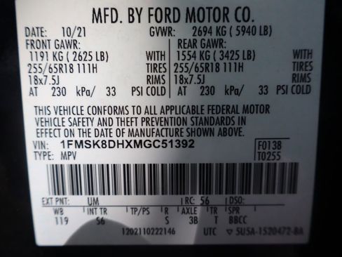 Used 2021 Ford Explorer XLT w/ Equipment Group 202A AWD/4WD image 48