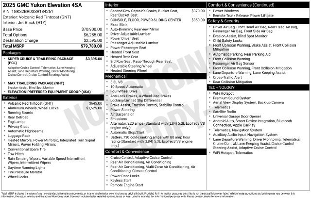 Used 2025 GMC Yukon Elevation AWD/4WD image 13