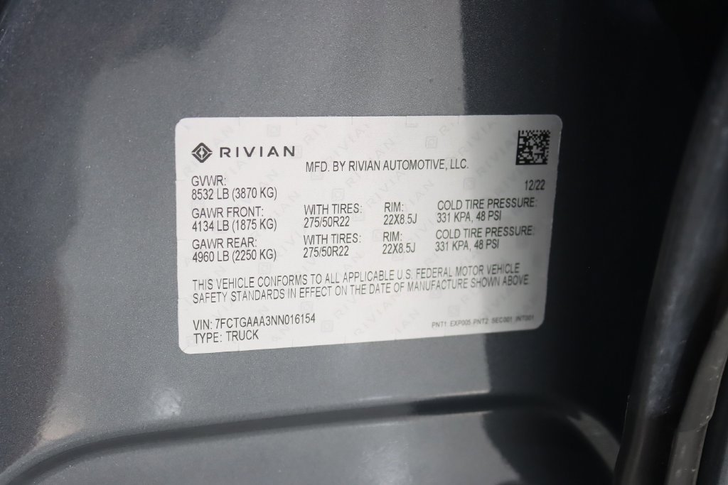 Used 2022 Rivian R1T Adventure AWD/4WD image 37
