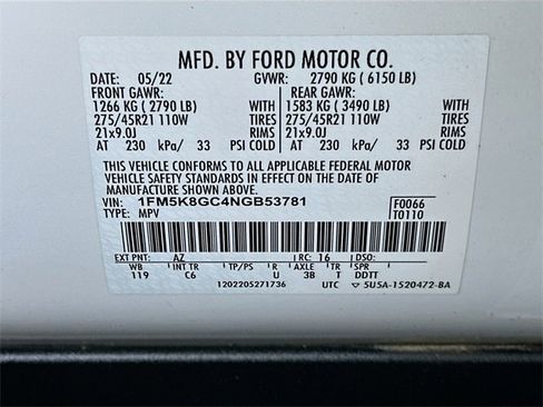 Certified 2022 Ford Explorer ST w/ Equipment Group 401A image 15