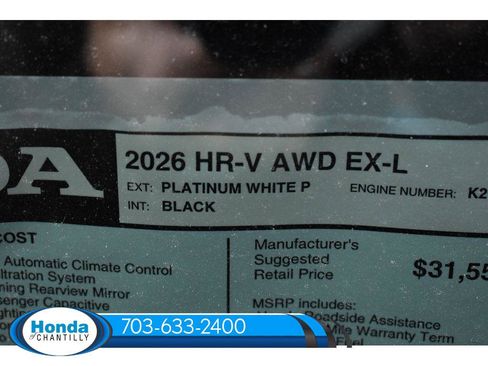New 2026 Honda HR-V EX-L image 36