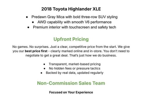 Used 2018 Toyota Highlander XLE AWD/4WD image 3