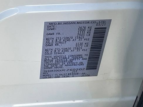 Used 2023 Nissan Pathfinder Platinum w/ Cargo Package FWD image 35