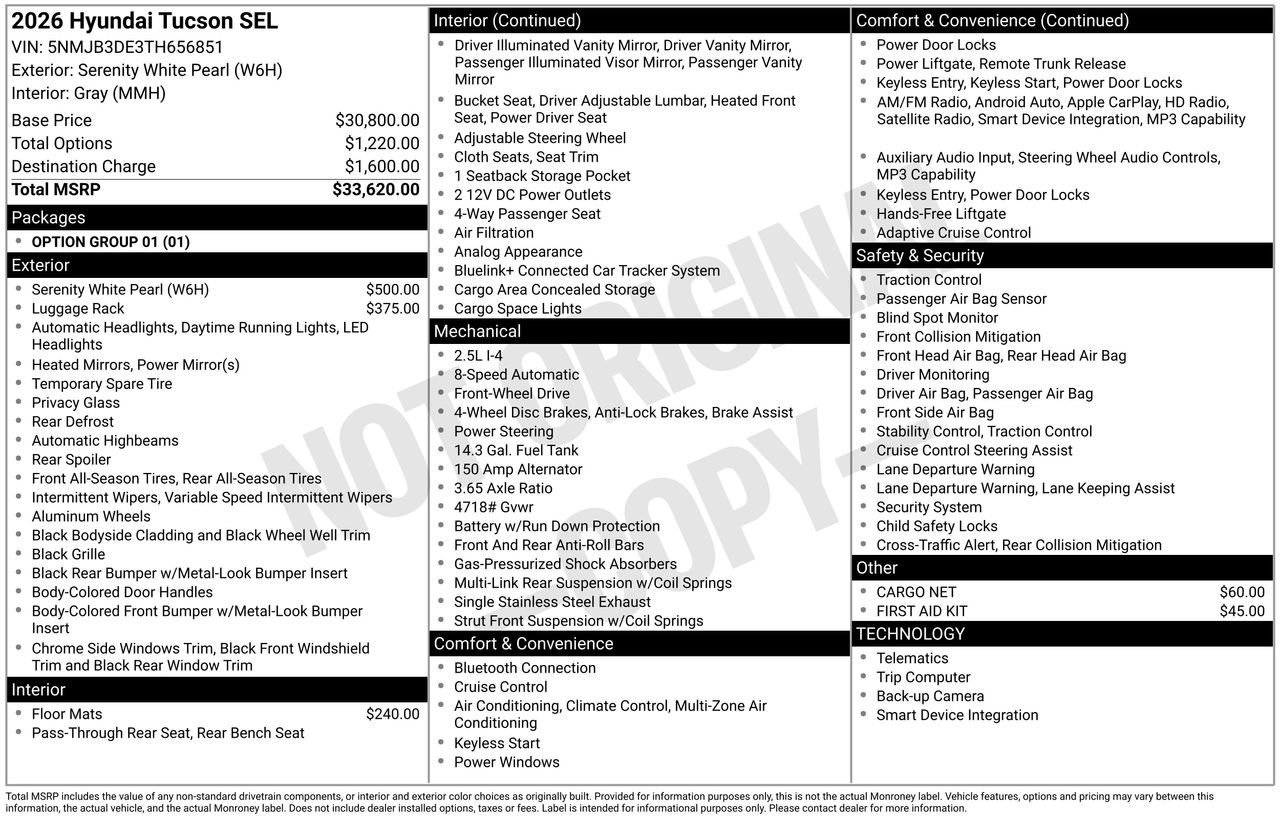 New 2026 Hyundai Tucson SEL FWD image 7