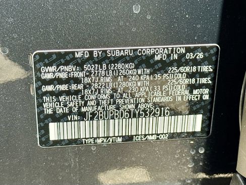 New 2026 Subaru Outback Premium AWD/4WD image 43