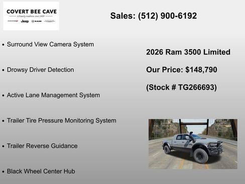 New 2026 RAM 3500 Limited AWD/4WD image 36