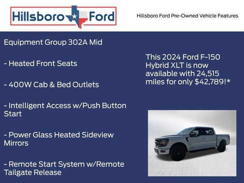 Used 2024 Ford F150 XLT w/ Equipment Group 302A MID AWD/4WD image 9