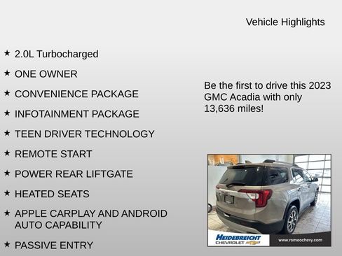 Used 2023 GMC Acadia SLE w/ Driver Convenience Package image 7