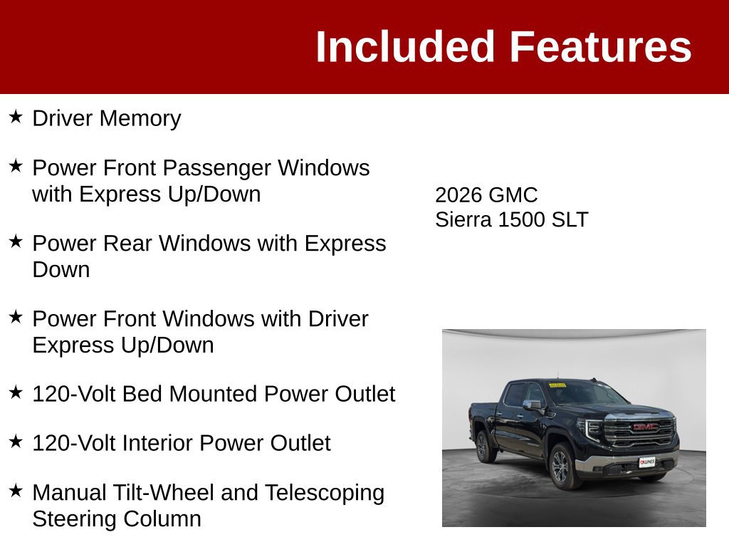 Used 2026 GMC Sierra 1500 SLT w/ SLT Convenience Package AWD/4WD image 4