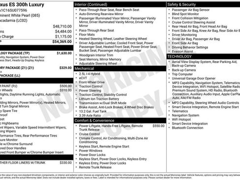Used 2025 Lexus ES 300h w/ Technology Package FWD image 24