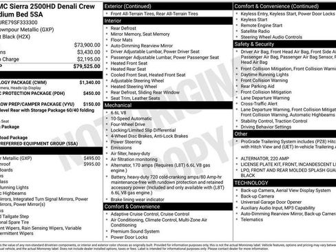 Certified 2025 GMC Sierra 2500 Denali w/ Technology Package AWD/4WD image 3