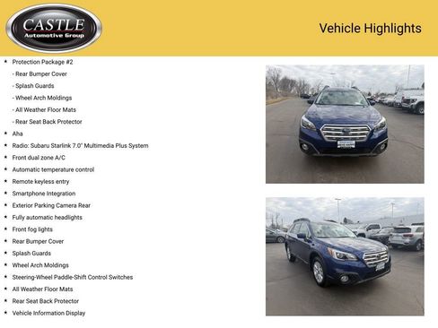Used 2017 Subaru Outback 2.5i Premium w/ Protection Package #2 image 4