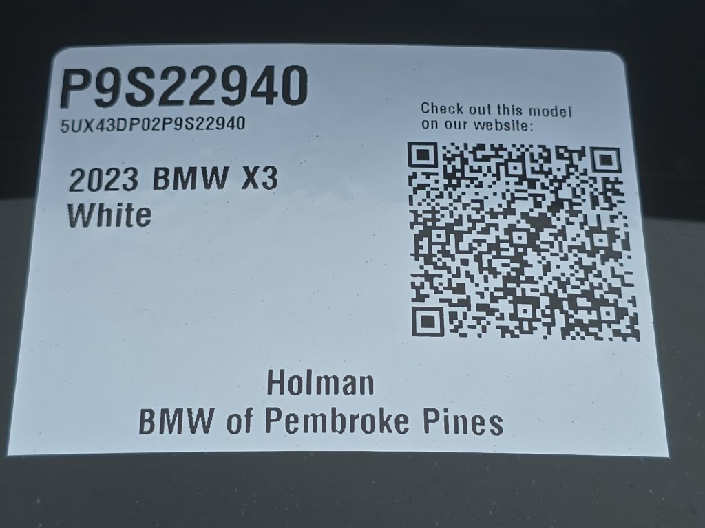Certified 2023 BMW X3 sDrive30i w/ Convenience Package RWD image 20