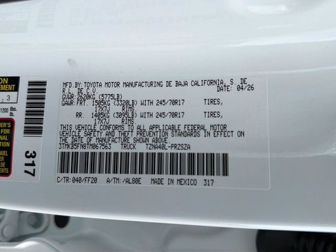 New 2026 Toyota Tacoma SR5 RWD image 34