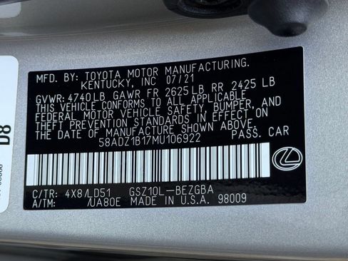 Certified 2021 Lexus ES 350 w/ Premium Package FWD image 25