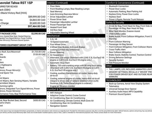 Used 2025 Chevrolet Tahoe RST w/ Comfort Package AWD/4WD image 69