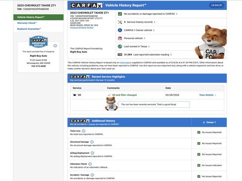 Used 2023 Chevrolet Tahoe Z71 w/ Luxury Package image 23