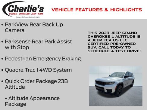 Certified 2023 Jeep Grand Cherokee L Laredo image 13