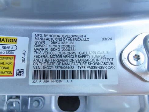 Certified 2024 Honda Accord EX image 25