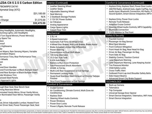 Used 2023 MAZDA CX-5 Carbon Edition AWD/4WD image 6