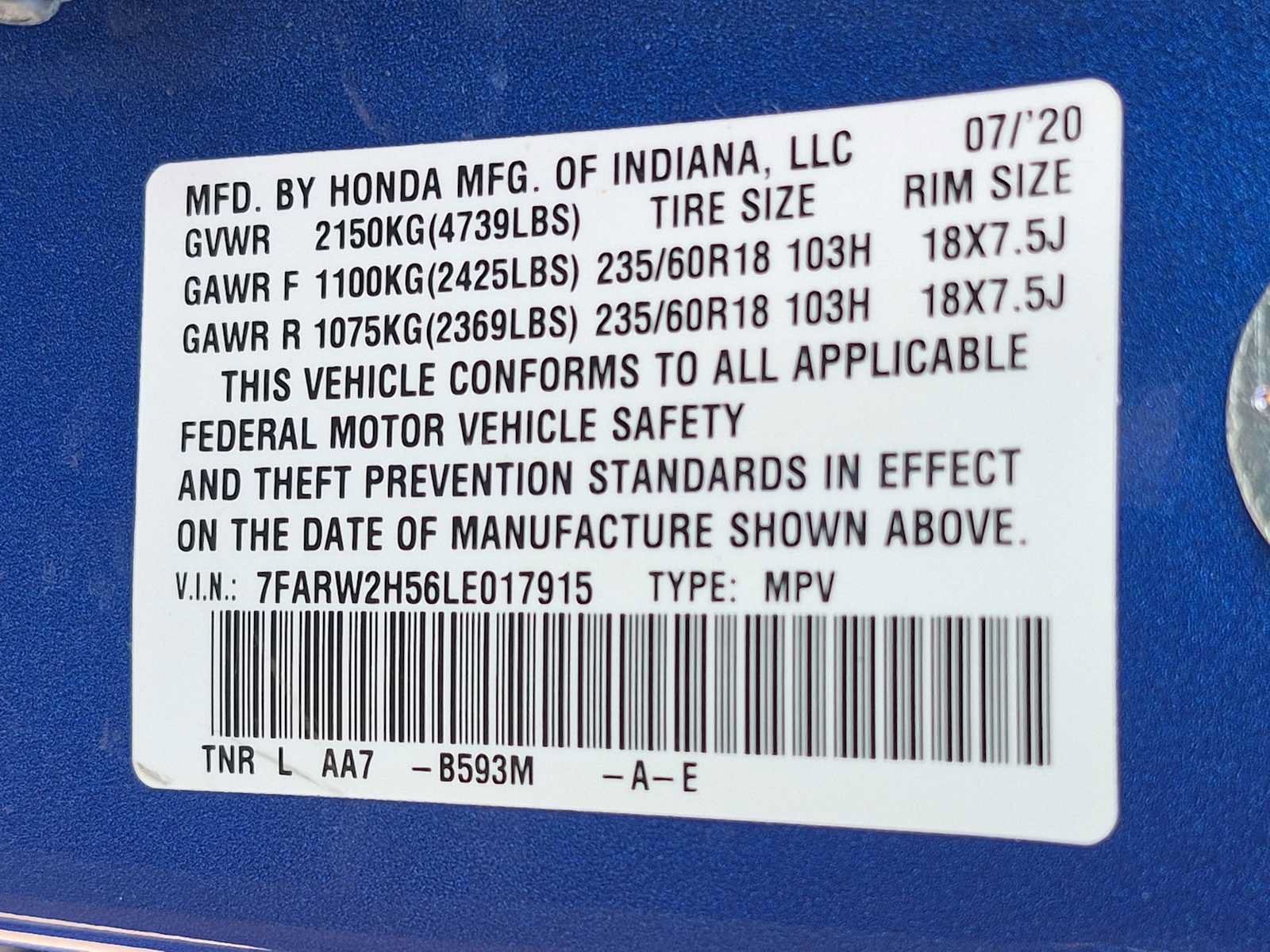 Certified 2020 Honda CR-V EX image 34