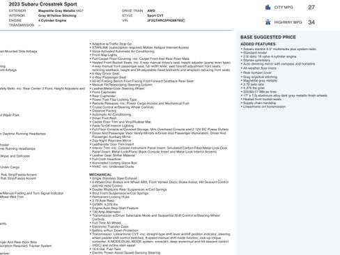 Used 2023 Subaru Crosstrek 2.5i Sport image 5