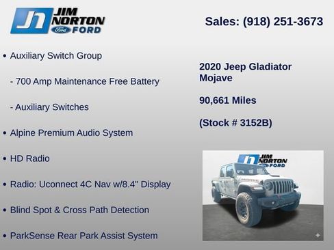 Used 2020 Jeep Gladiator Mojave AWD/4WD image 17