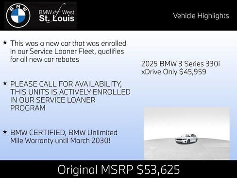 Certified 2025 BMW 330i xDrive Sedan w/ Premium Package image 18